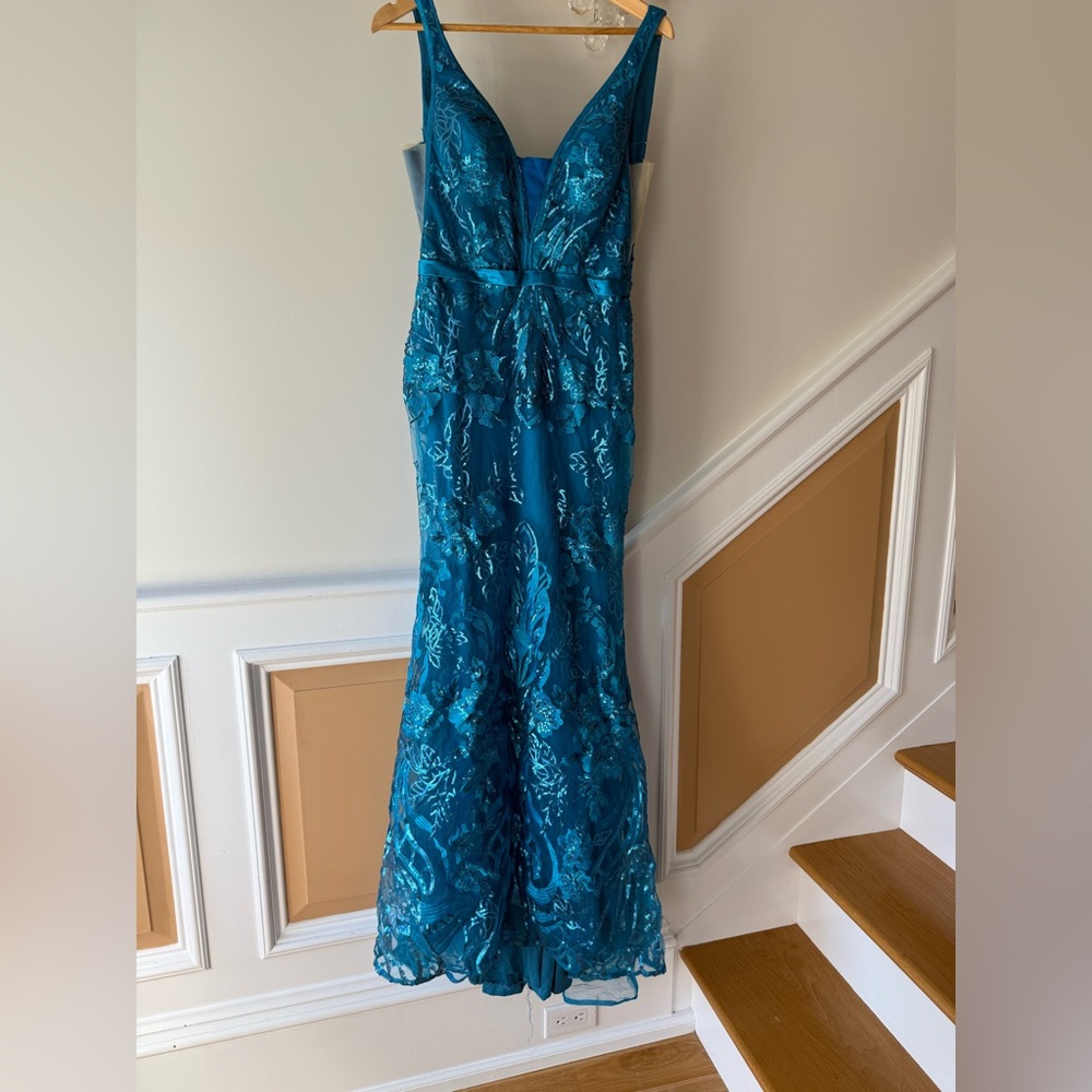 Morrell Maxie Teal Lace Maxi Dress